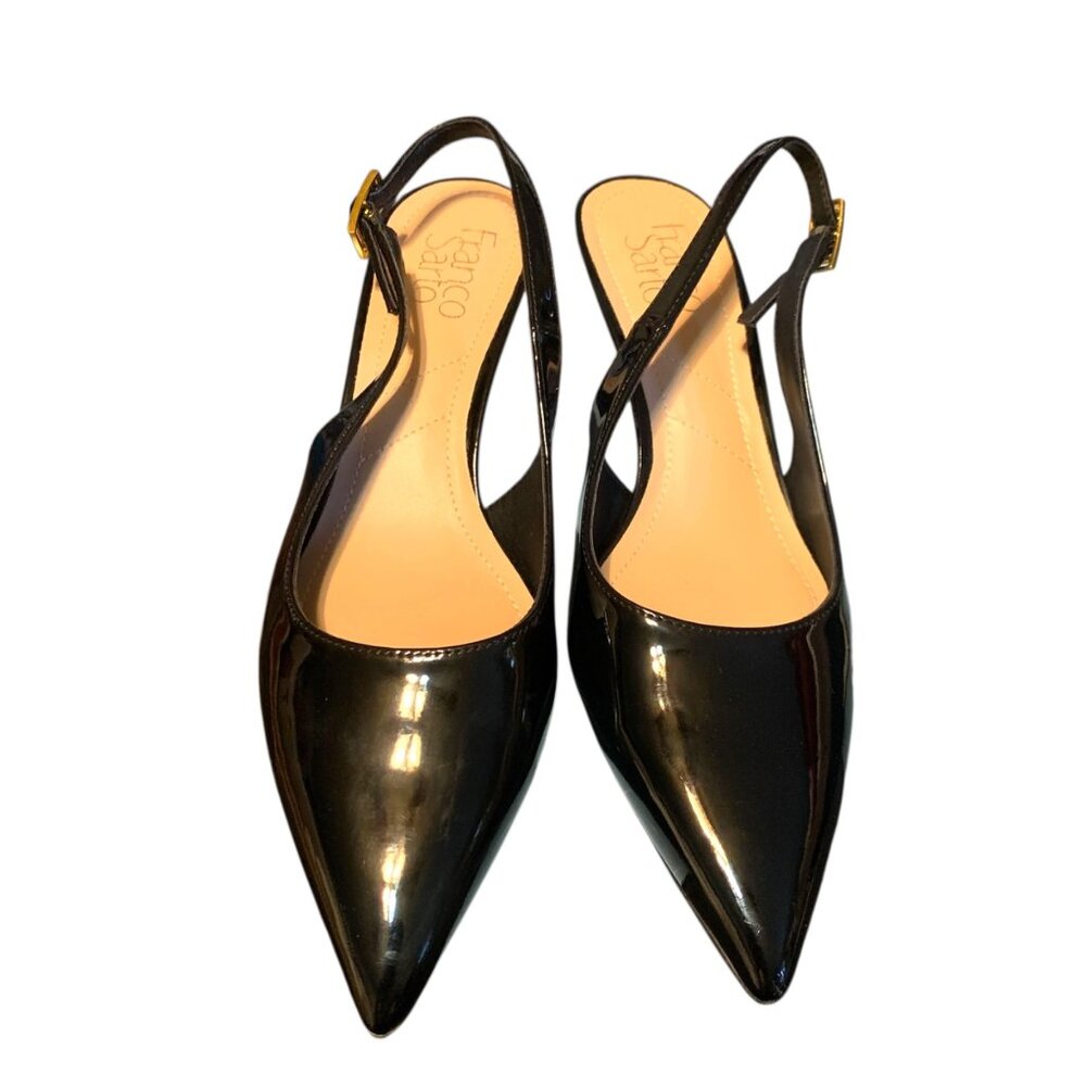 Franco Sarto Women's Kate Pointed‎ Toe Slingback Kitten heel Pumps Sz 8M Witchy
